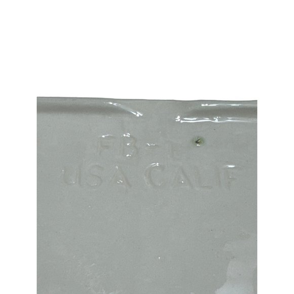 VIntage 1962 Los Angeles Potteries Brown and Cream French Bread Server Basket - Picture 7 of 9